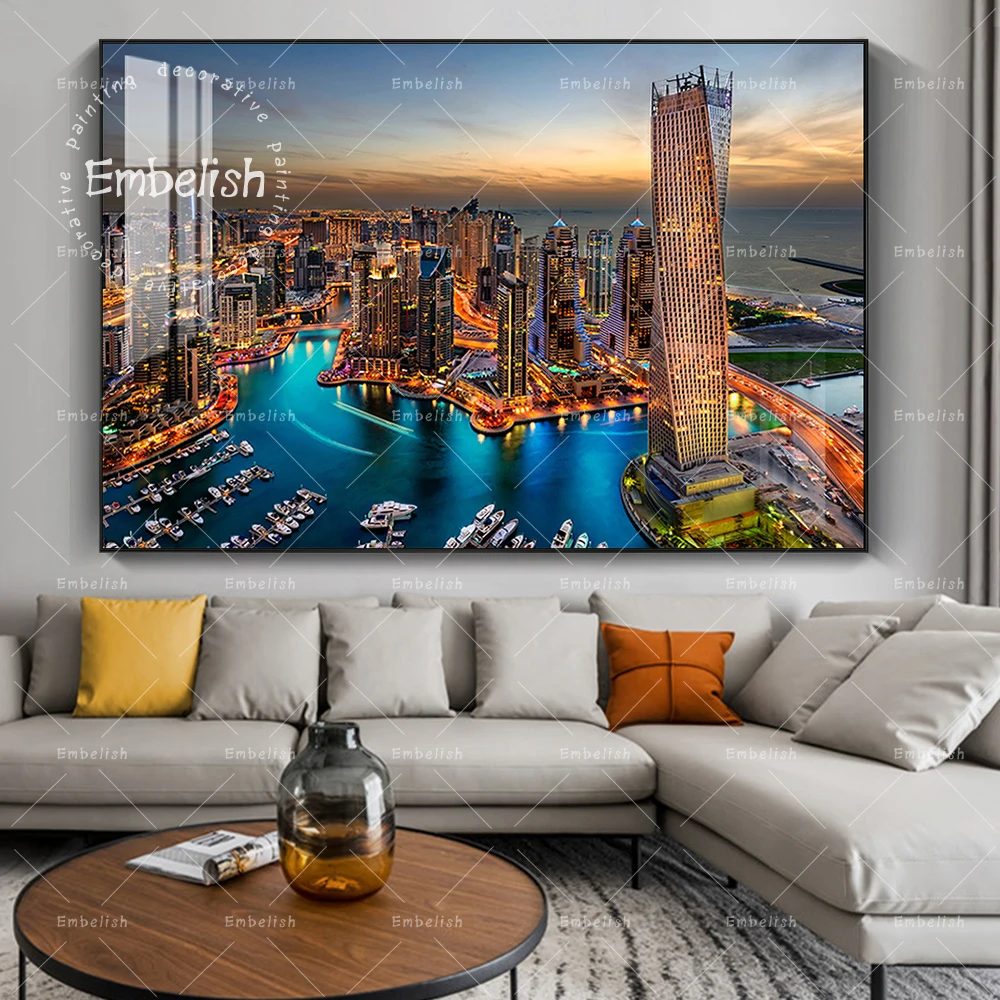 

1 Pieces City Landscape HD Spray On Canvas Paintings For Living Room Modern Home Decor Posters Wall Art Office Fashion Artworks