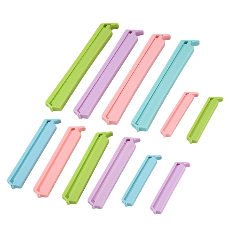 

12x Kitchen Plastic Storage Food Snack Seal Sealing Bag Clips Sealer Clamp S,M,L