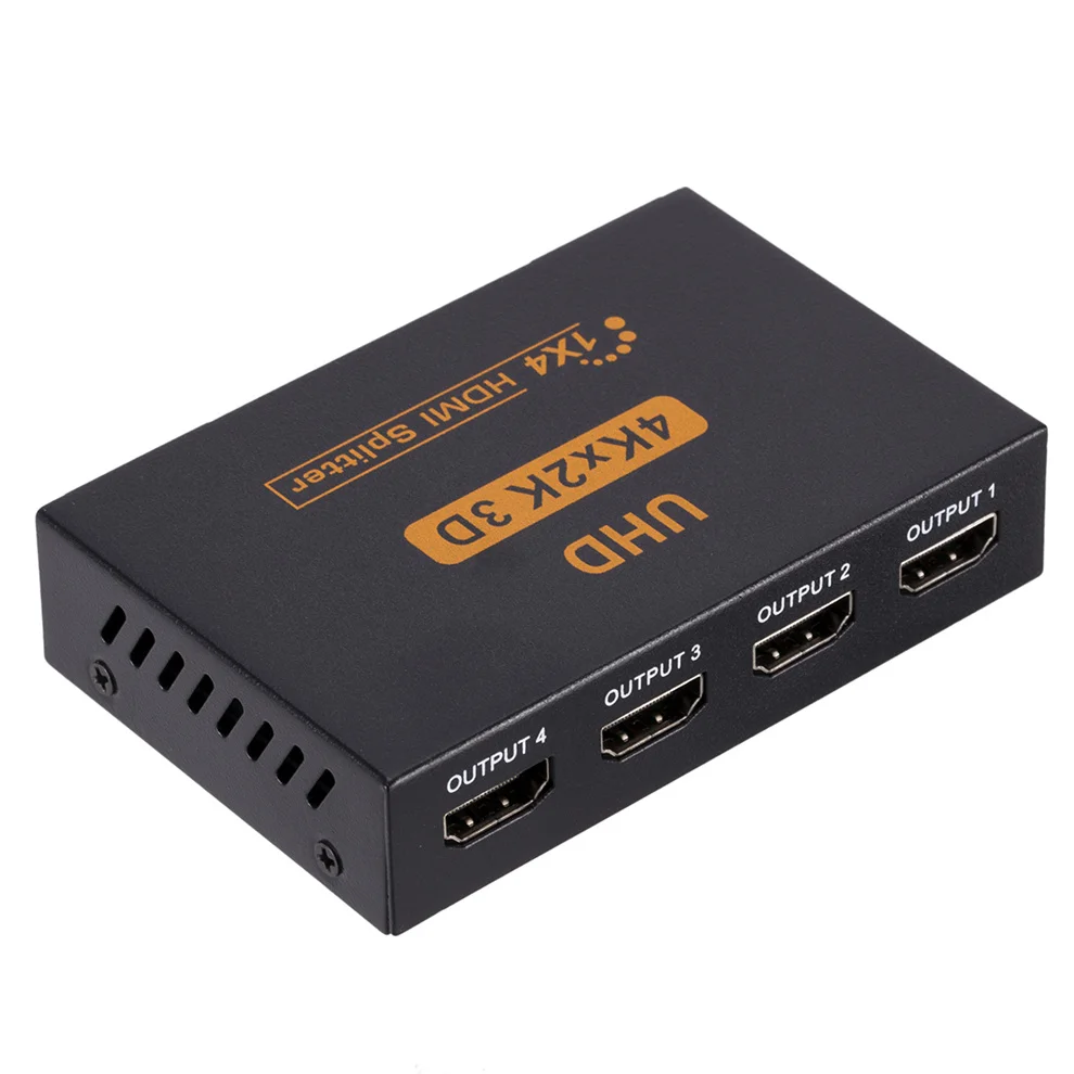 LccKaa 4K HDMI-совместимый сплиттер 1x4 Full HD видео HDMI переключатель 1 в 4 выхода усилитель