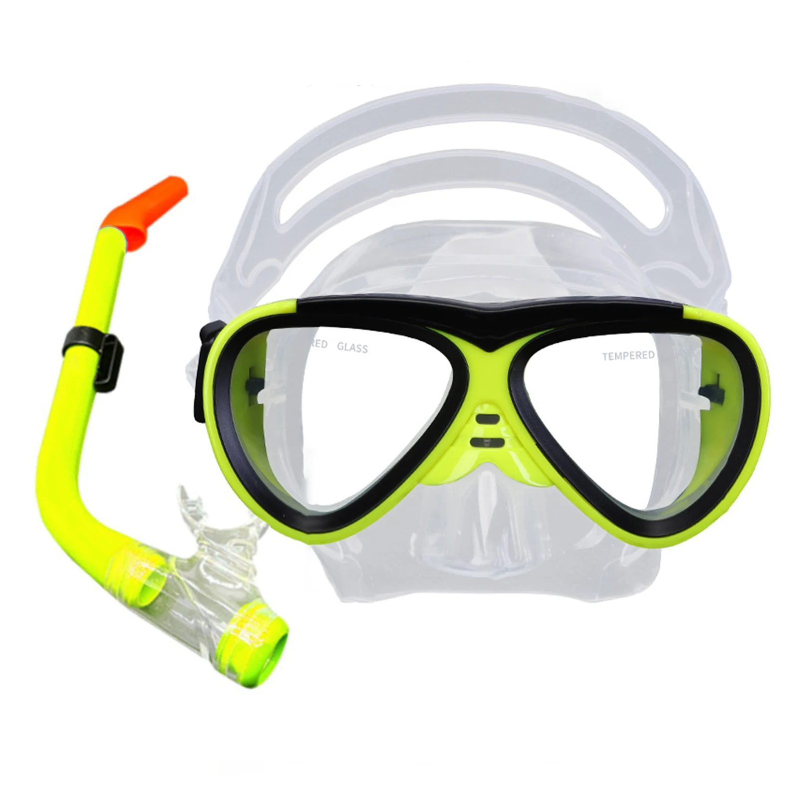 

Children Diving Snorkel Goggles Set Anti Fog Splash Guard Leakproof Liquid Silicone Swimming Set Foldable With Breathing Tube