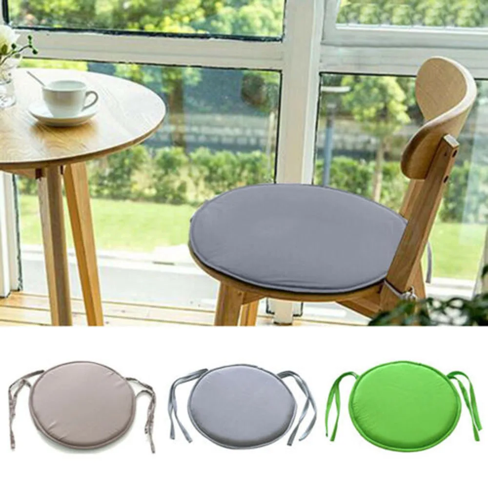 Одноцветная круглая подушка для сиденья Подушка дома обеденная садовая Дом Офис
