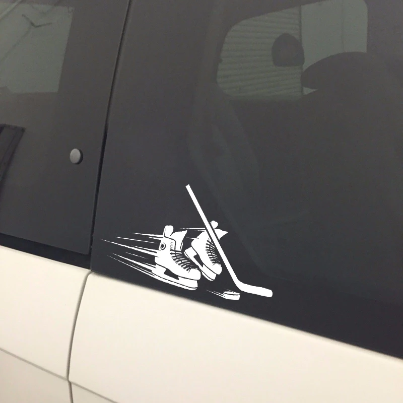 

The Coolest Hockey Decoration PVC Car Styling Stickers Silhouette Accessories 14.7cm*9.2cm