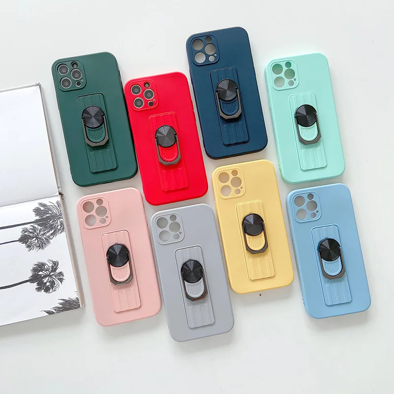 

Candy Color Ring Holder Case For iPhone 11 12 Pro Max 7 8 Plus X XR XS Max 11 Pro Max Back Cover