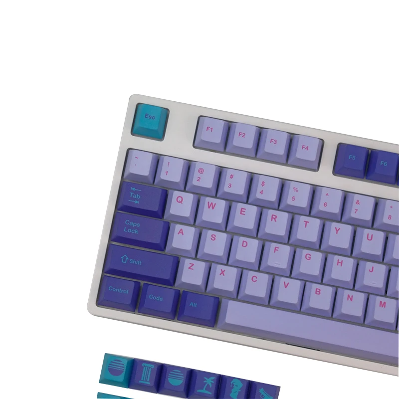 Personality GMK Steam Wave Keycap Theme PBT Sublimation Keycaps Cherry Profile For Kaihua TTC Axis Mechanical Keyboard