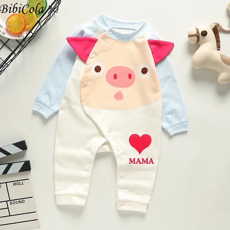 

Синие детские комбинезоны для мальчиков; Одежда для новорожденных; Одежда для девочек с принтом «Свинка»; Хлопковые детские комбинезоны дл...