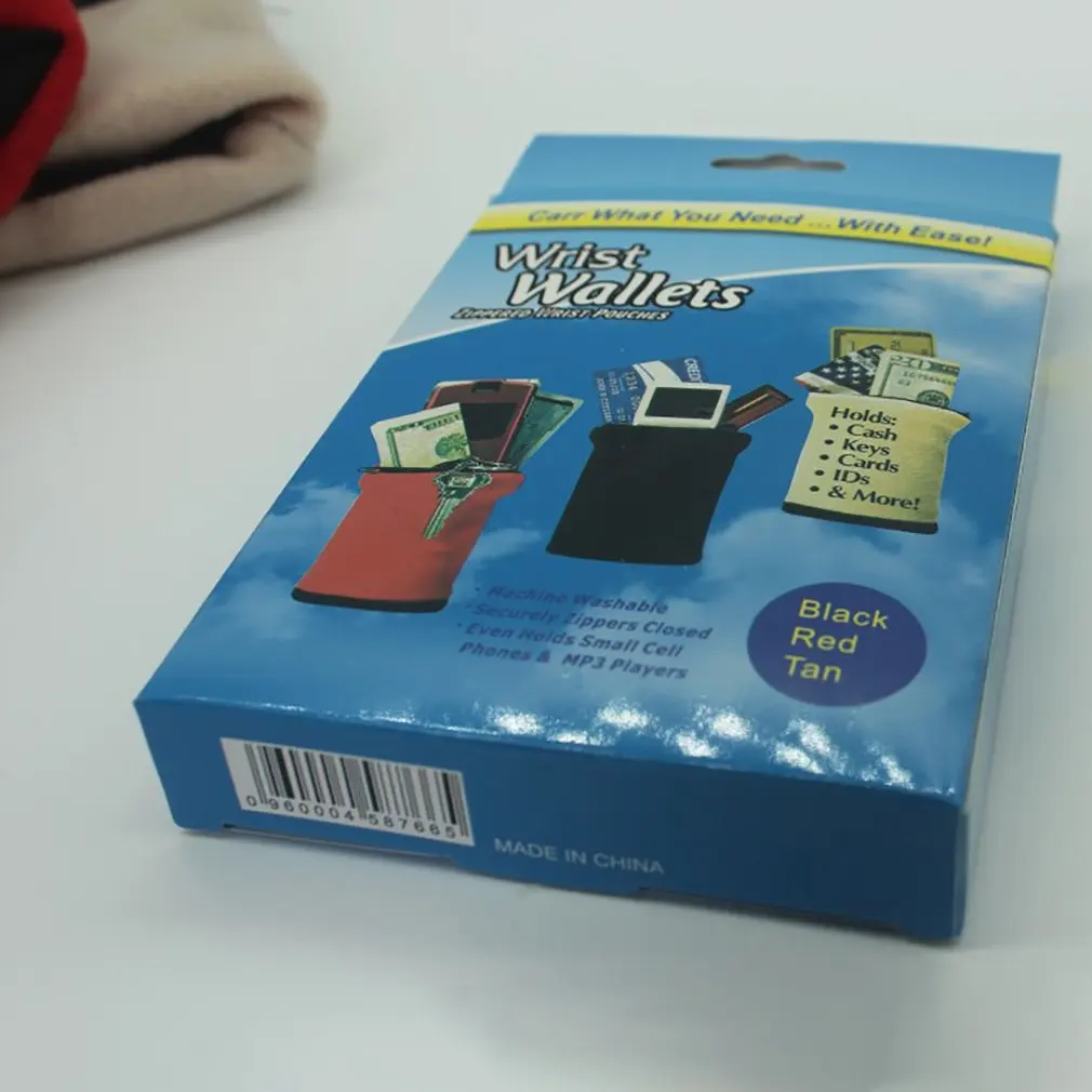 

Men Women Wrist Wallet Pouch Band Zipper Running Travel Gym Cycling Safe Coin Purse Change Sport Bag