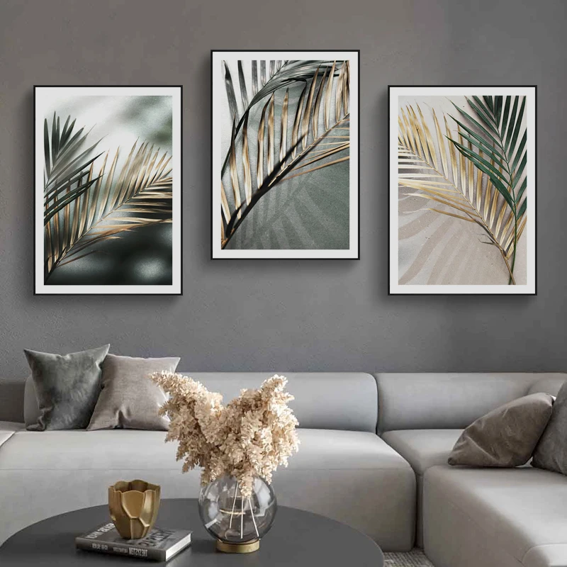 Абстрактная живопись современное настенное искусство Изображение золотых