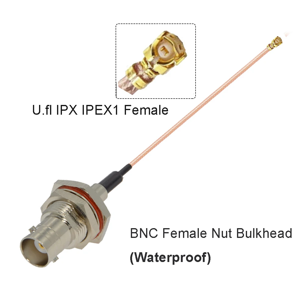 10 шт./лот BNC к uFL u.FL IPX IPEX1 IPEX-1 Jack RG178 гибкий кабель Mini PCI WIFI WLAN антенна Удлинительный RF