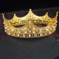 vintage wedding bridal tiara crown bride crystal baroque queen king head jewelry accessories women pageant prom headpiece