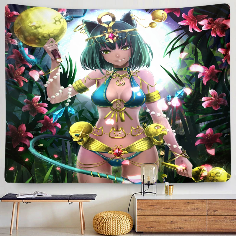 Аниме гобелены для девочек мультфильм комикс обои пляжное полотенце общежития