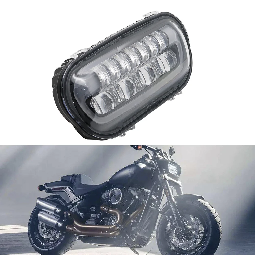 Светодиодная мотоциклетная фара 9 дюймов для Fatbob 2018 4 65 дюйма фонарь с