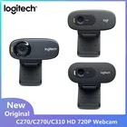 Новая веб-камера Logitech C270C270iC310 HD, 720P, встроенный микрофон, 3-мегапиксельная широкоформатная камера USB2.0, камера с бесплатным приводом для ПК, веб-чат