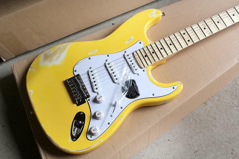 6-струнная Электрогитара кленовый гриф вентилятора экспорт с завода высокое