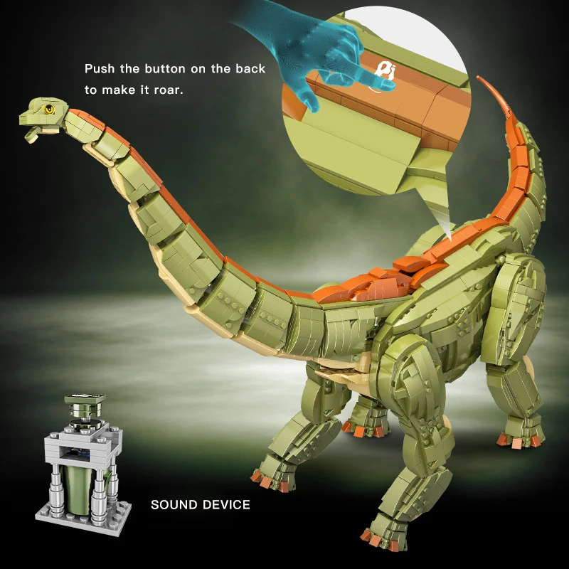 Творческий Парк Юрского периода мир динозавров Брахиозавр строительные блоки