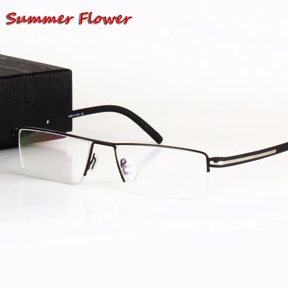 

Men Optical Prescription Glasses Spectacle Frame Eyewear Semi Rim Designer Glass