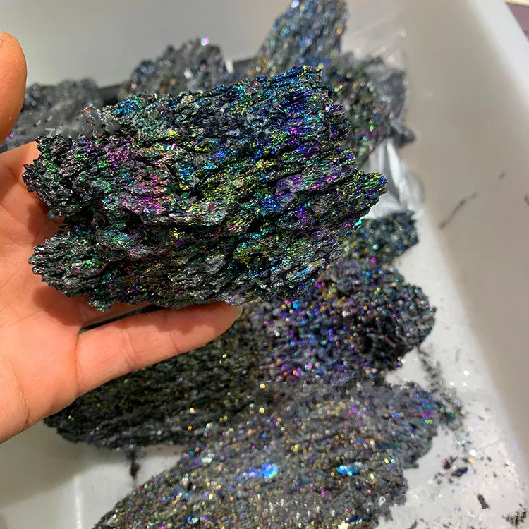 Натуральный кварцевый кристалл красочный минеральный оригинальное украшение из