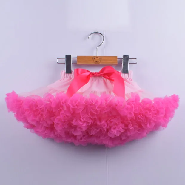 pink and hot pink Юбка-пачка для маленьких девочек пышная детская Балетные Костюмы детская юбка-американка для маленьких девочек Юбки для женщин принцессы из тюля для танцев Юбки для женщин для Обувь для девочек дешевые - Цвет: pink and hot pink