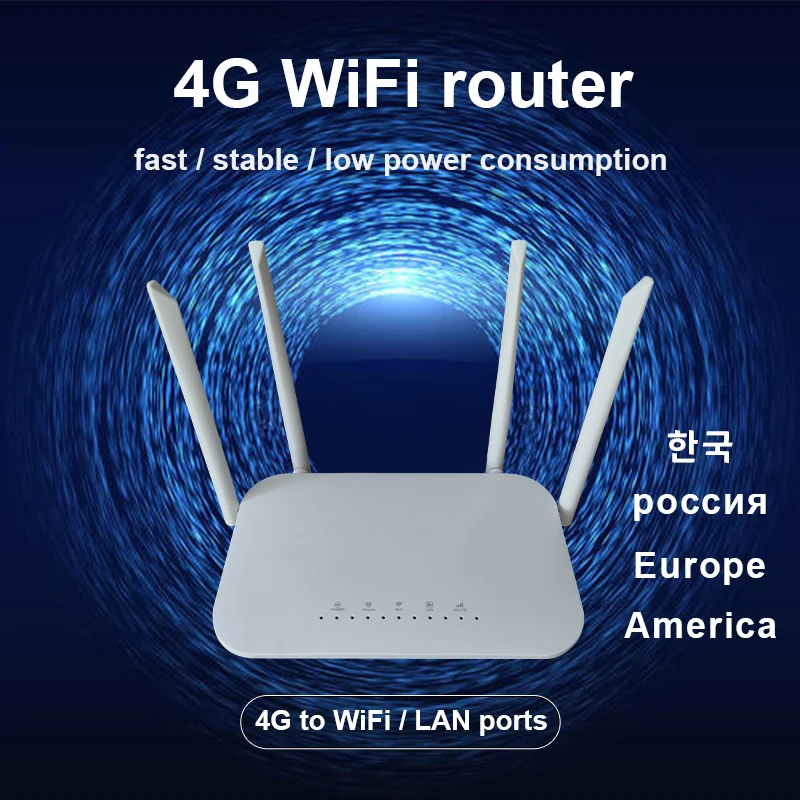 LTE CPE 4G Wi Fi роутер SIM карта точка доступа CAT4 32 пользователя RJ45 WAN LAN беспроводной