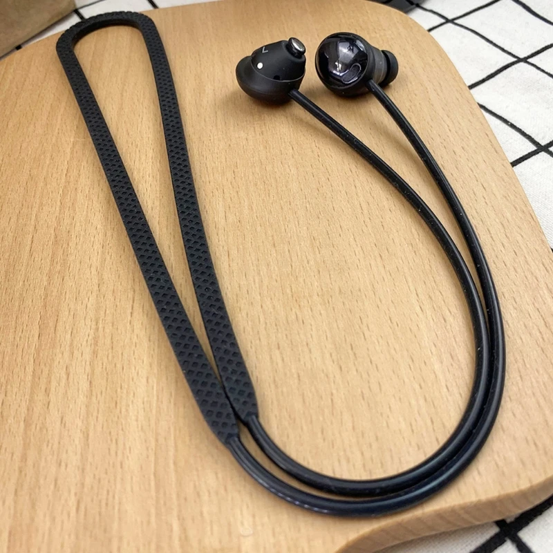 Ремешок на шнурке мягкая силиконовая гарнитура спортивные шнуры с защитой от