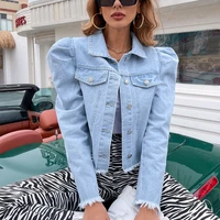 fashion denim coat womens new boyfriend style polo collar jackets casual cowgirl vintage light color long sleeve short jacket