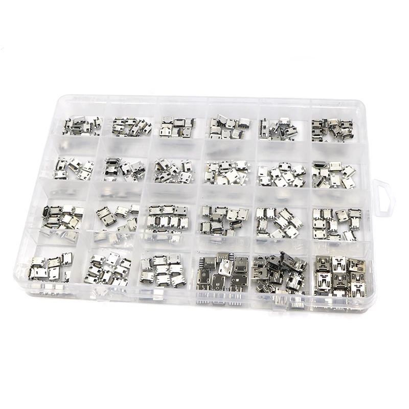 

Micro USB connector 24 models charging port for Samsung/Moto/SONY/HTC/ZTE/Huawei/Xiaomi/Lenovo mobile,tablet GPS 240pcs/set