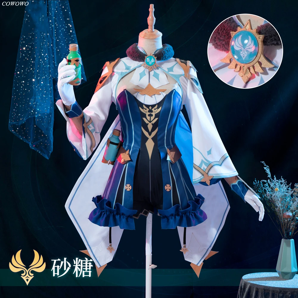 

Anime! Genshin Impact Sucrose Mondstadt Game Suit Lolita Dress Lovely Uniform Cosplay Costume Halloween Party Outfit Women NEW