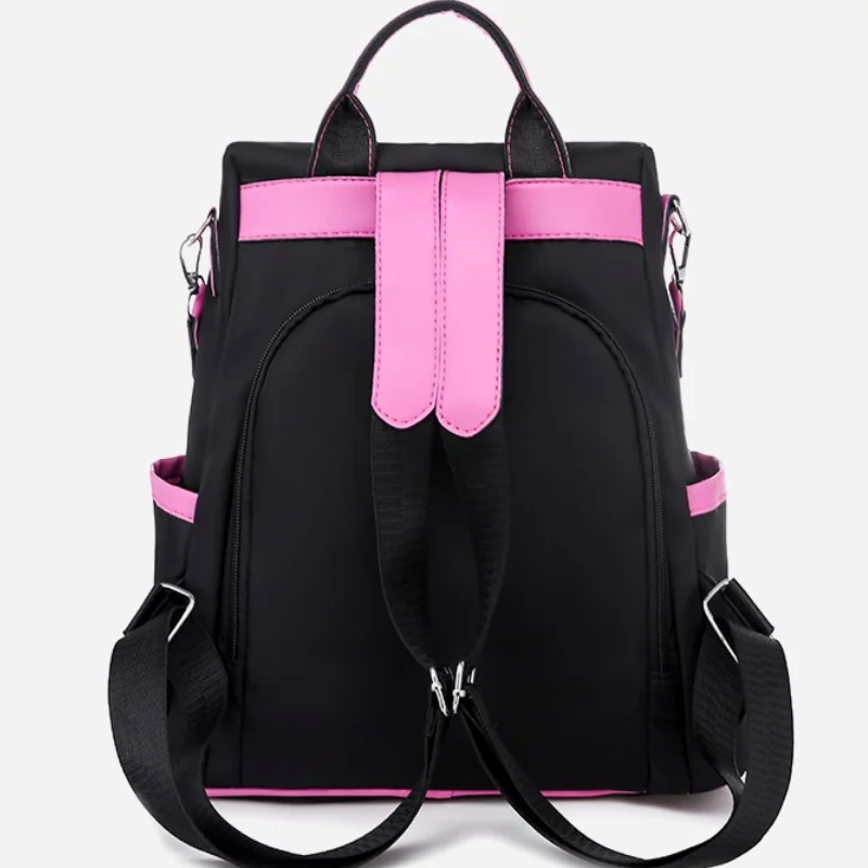 

2021 Casual Oxford Backpack Women Black Waterproof Nylon School Bags for Teenage Girls High Quality Fashion Travel Tote Packbag