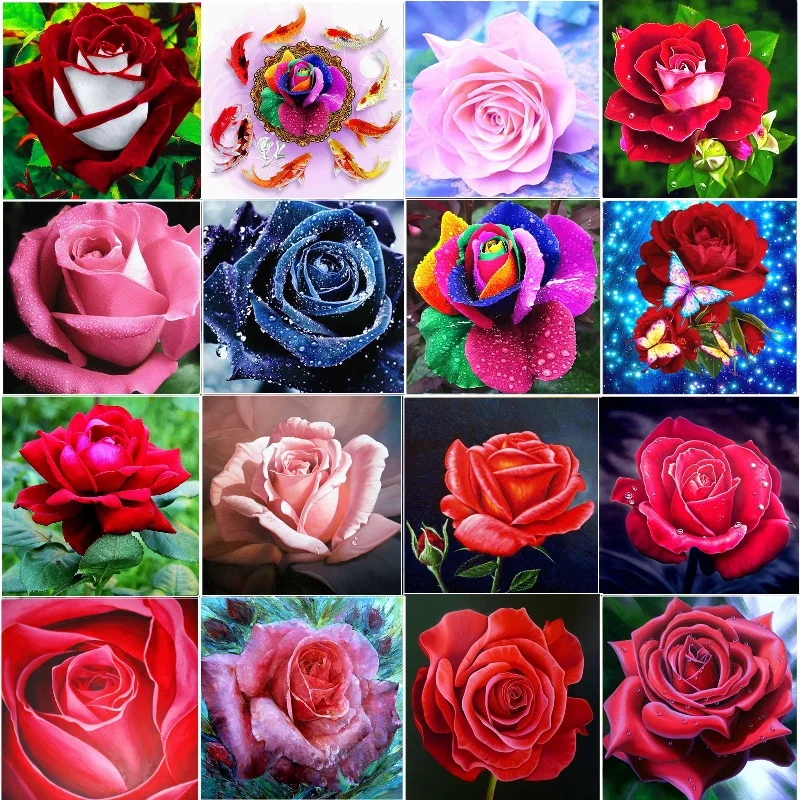 Набор для алмазной вышивки с изображением цветов