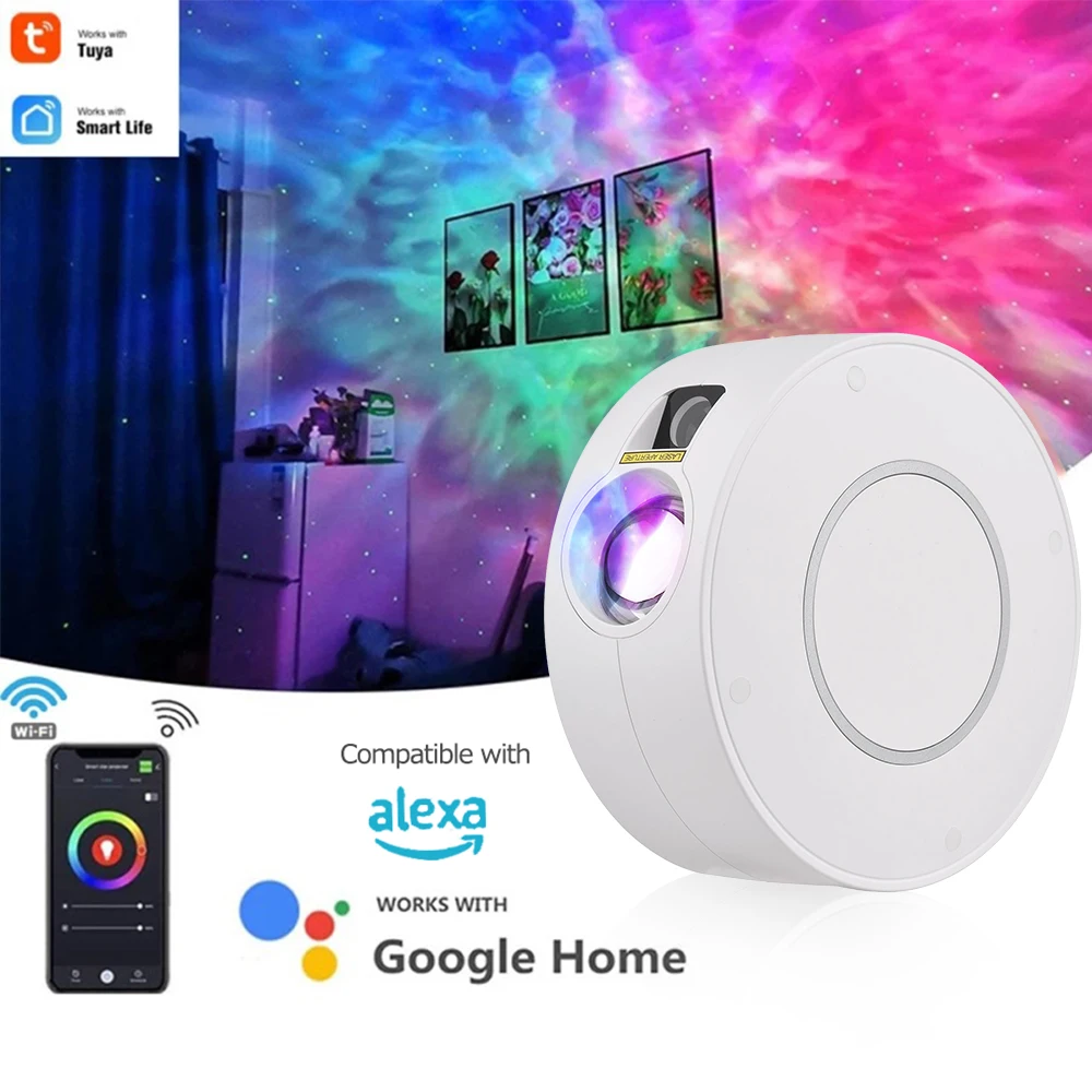 

WiFi Tuya Smart Star Projector Household Projecting Apparatus Projection Lamp Smart Life App & Alexa Google Home Voice Control