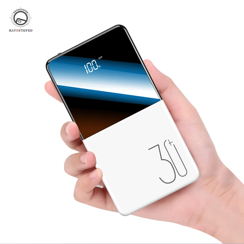 Портативное зарядное устройство 30000 мАч портативная Внешняя батарея с QC быстрая