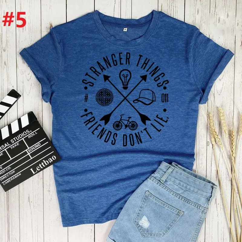 

Friends Don't Lie Women 2021 Summer Cute Cartoon Lady T-shirts Top T Shirt Ladies Womens Graphic Female Tee T-Shirt