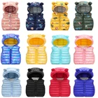 Жилет детский, с хлопковой подкладкой, с капюшоном, теплый, для мальчиков и девочек, 2021, 9 months to 5 years Old