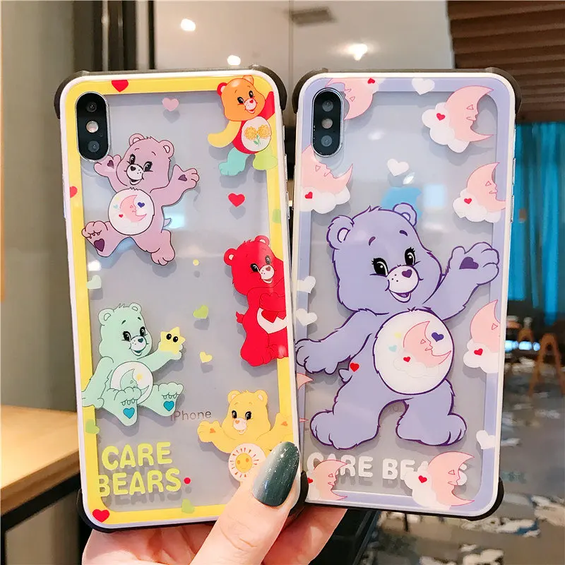 Милый карамельный чехол из закаленного стекла для iphone X XS MAX XR 7 8 plus с изображением