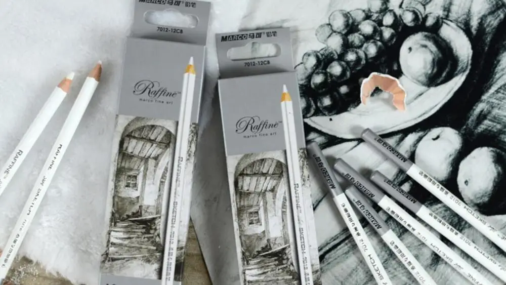 12 шт./компл. нетоксичные белые карандаши для рисования белый набор карандашей