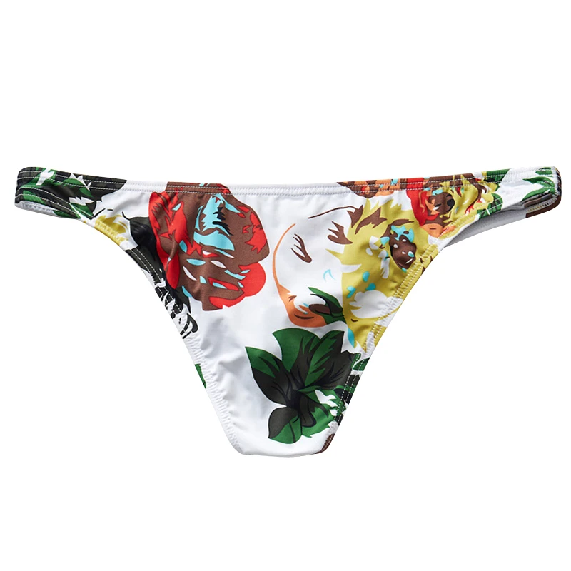 Пикантные Для мужчин нижнее бельё для девочек новый белье Цветочный принт Ice Silk