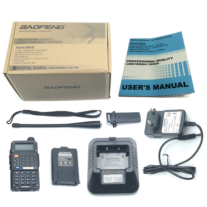 2020 BaoFeng UV-5RT Walkie Talkie Long Range рация Police Radios Comunicador BF UV 5RT UHF VHF NEW Ham CB Radio hf Transceiver