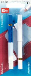611626 Chalk pencils + brush wht/blue