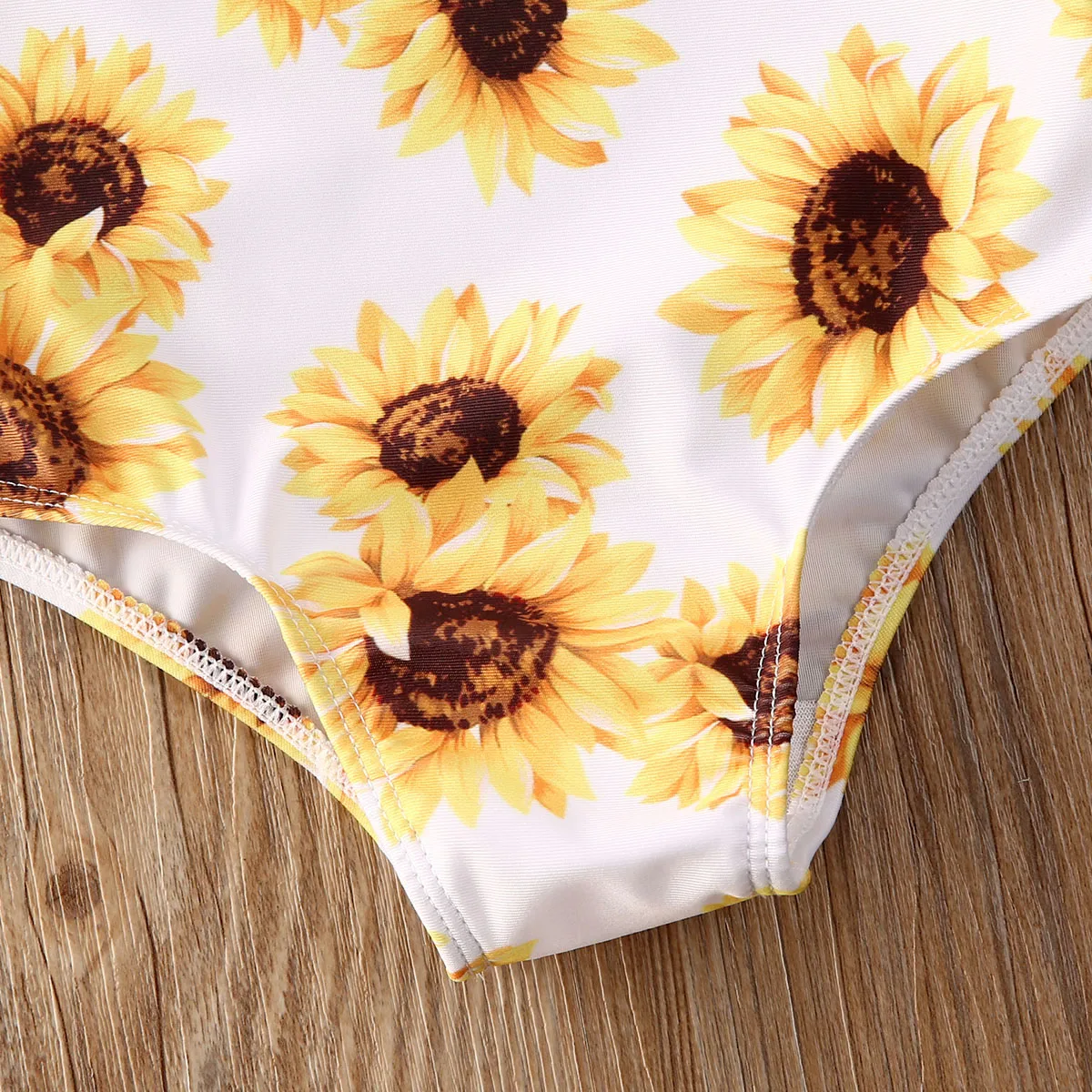 Милые детские купальники бикини 3D Цветочные подсолнухи для девочек Леопардовый