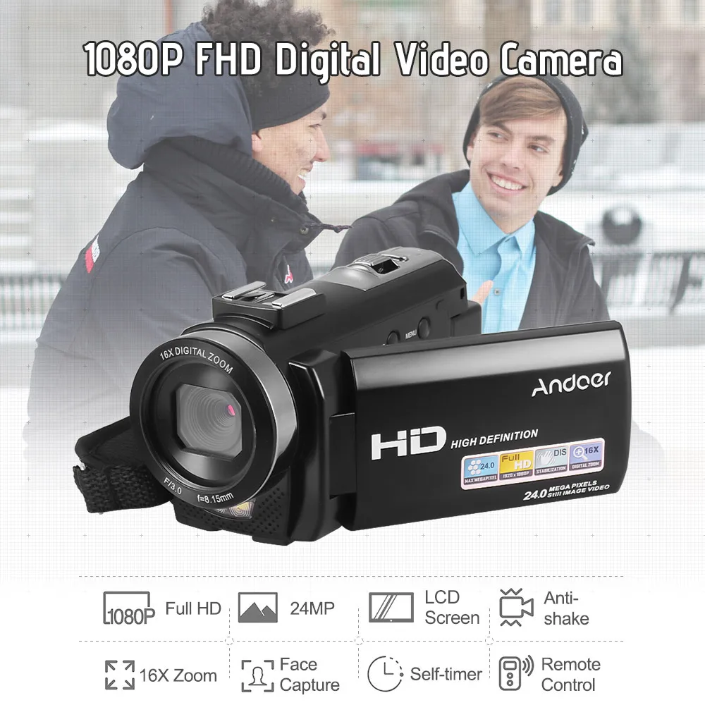 Смартфон Andoer 3 дюйма 1080P FHD 4 МП 16X | Электроника