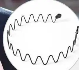 Обруч для волос унисекс модный обруч с волнистыми волосами черный/золотой цвета