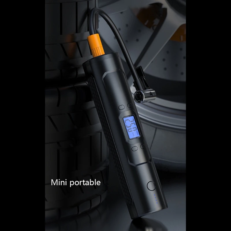 melhor Tela Led Digital Display Medidor De Pressão Inflator Pneu Multifuncional Para Carro Bomba Sem Fio Portátil Compressor Ar