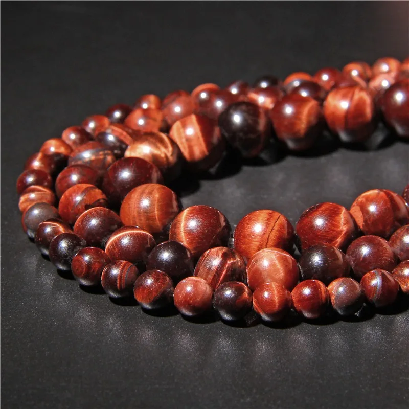 Бусины Из Красного Тигрового Глаза AB диаметром 15 5 дюйма 6 мм 8 10 12 натуральные