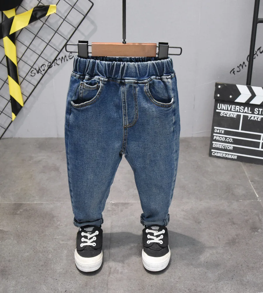 Оптовая продажа зимние джинсы для мальчиков Новинка осени 2019 джинсовые штаны