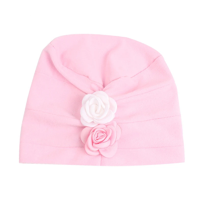 Зимняя теплая детская шапочка-Тюрбан повязка на голову цветок эластичные