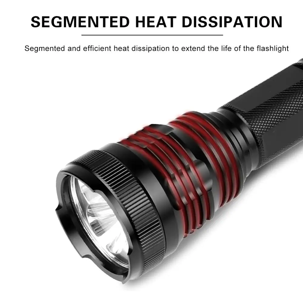 저렴한 2100 LM 강력한 LED 손전등 중국 18650/26650 3 * XHP50 LED 5 모드 높은 전원 야외 충전식 LED 손전등