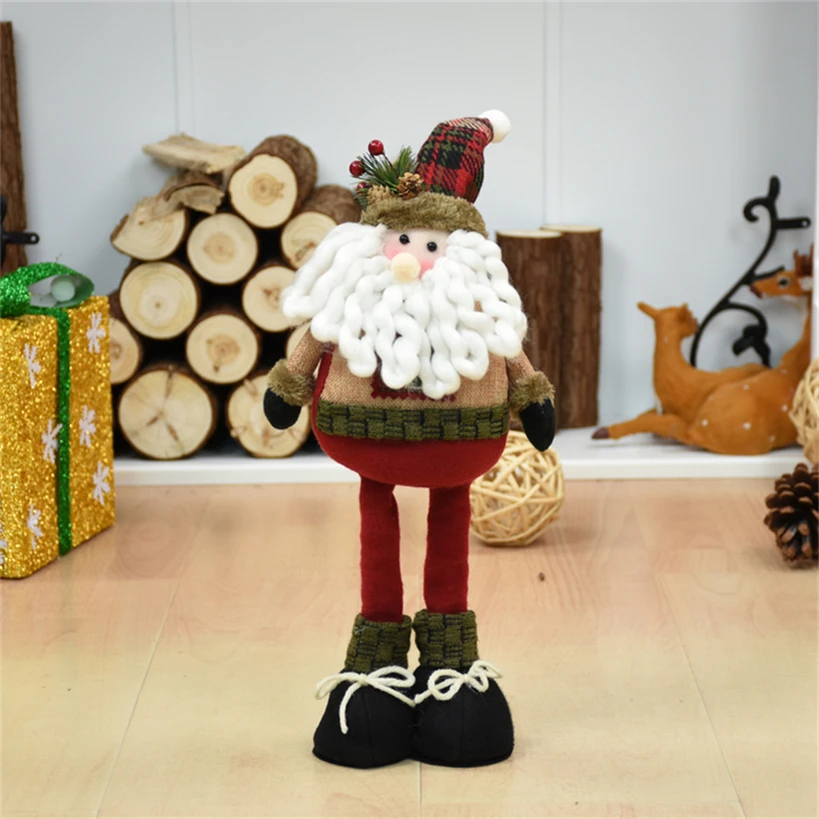 40 см выдвижной Санта-Клаус Снеговик Natal фигурки adornos de navidad Новогодние
