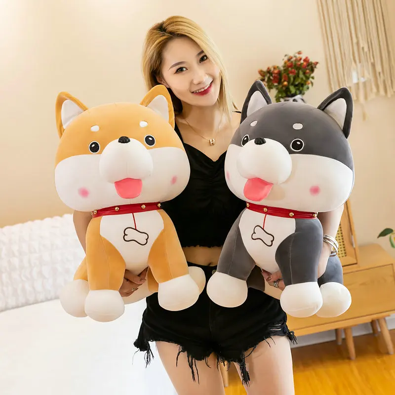 

Игрушка плюшевая Хаски с языком, милая собака, мягкая набивная Подушка, подарок на день рождения для детей, 32-60 см