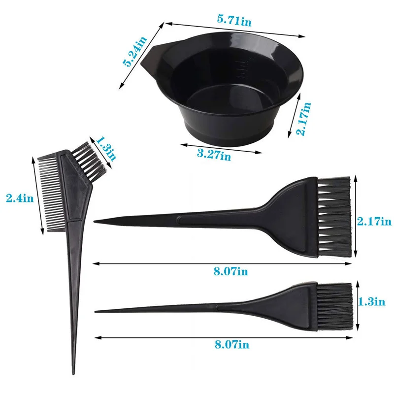 

26pcs/set Hair Dyeing Bowl Cape Coloring Brush Comb Earcap Clip Kits Hair Tint Tool Home Salon Tool Kit