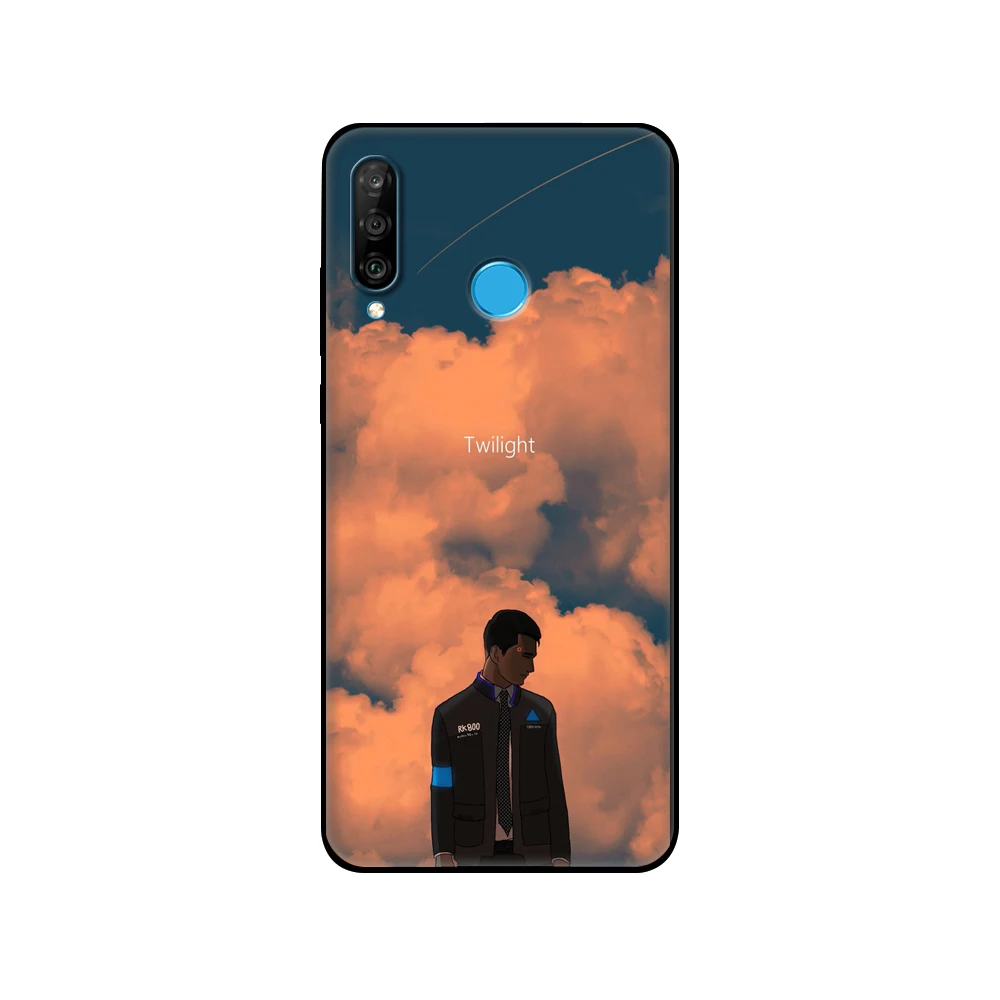 Черный чехол из ТПУ для Huawei Honor 20 Lite 10 10i 20S 30S 30 7A 7s 7C 5 7 Детройта стать человеком RK800