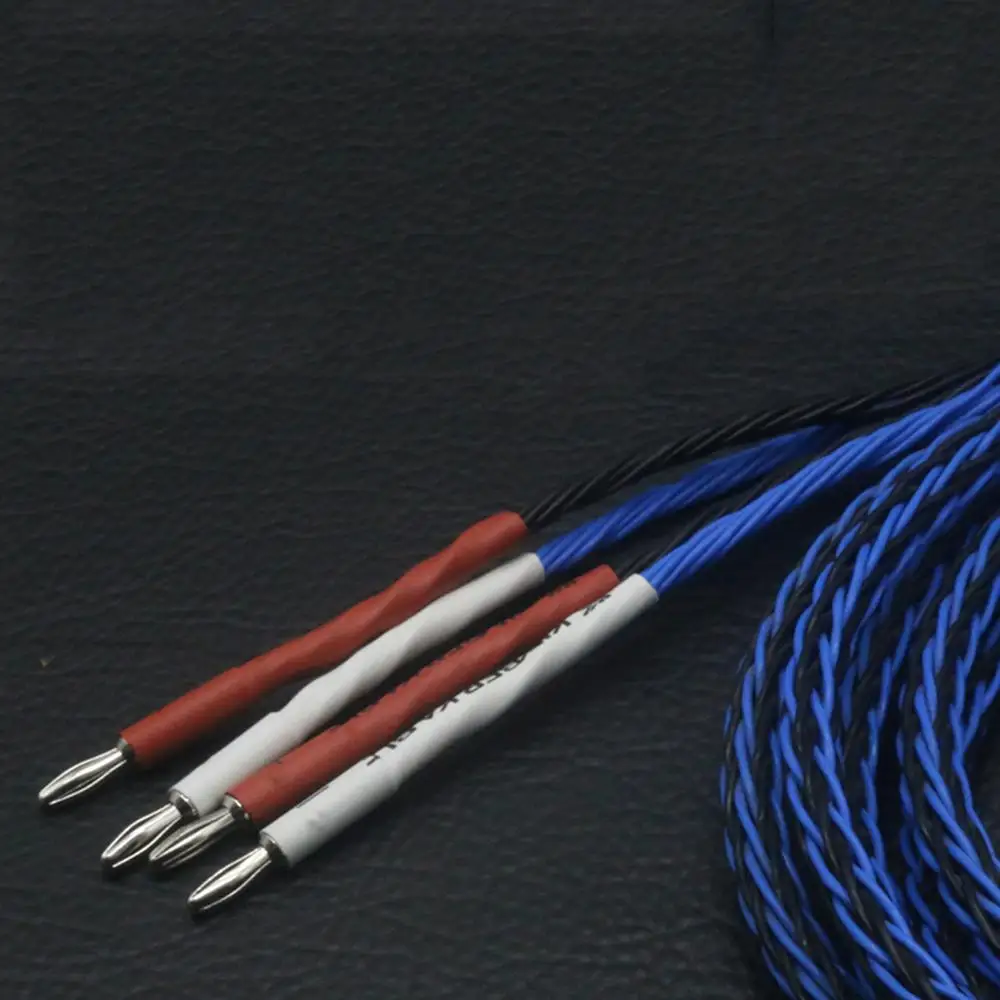Пара hi fi 8TC 7N OCC Чистый медный кабель для динамика Hi Fi провода аудио колонки
